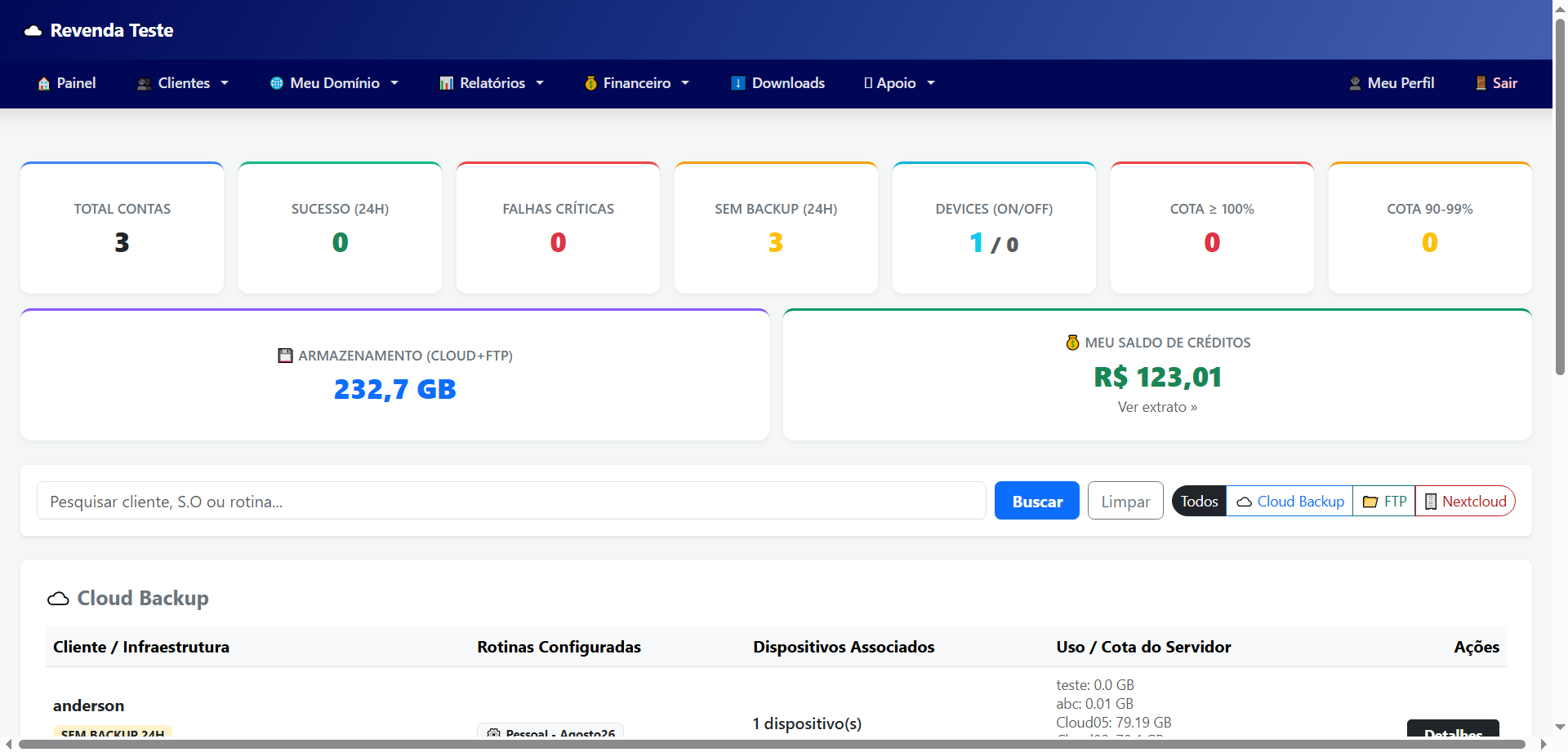 Lista de clientes com múltiplos produtos contratados